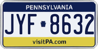 PA license plate JYF8632