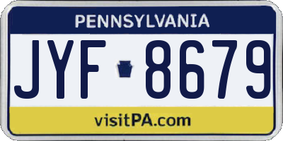 PA license plate JYF8679
