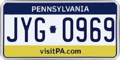 PA license plate JYG0969