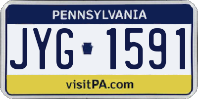 PA license plate JYG1591