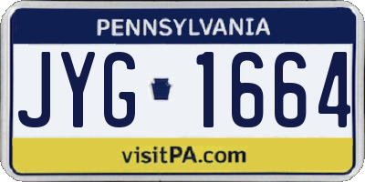 PA license plate JYG1664