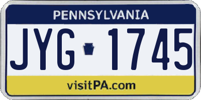 PA license plate JYG1745