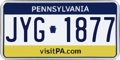 PA license plate JYG1877