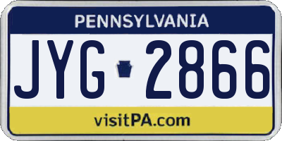 PA license plate JYG2866