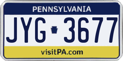 PA license plate JYG3677
