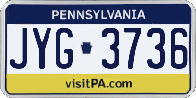 PA license plate JYG3736