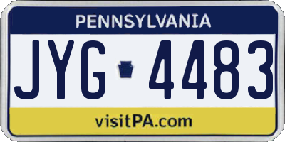 PA license plate JYG4483