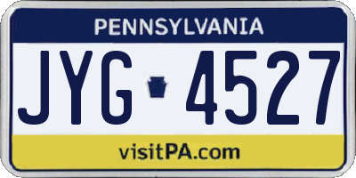 PA license plate JYG4527