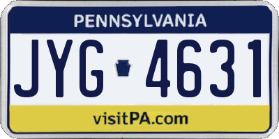 PA license plate JYG4631