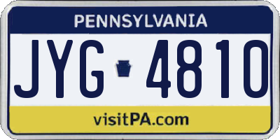 PA license plate JYG4810