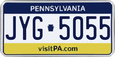 PA license plate JYG5055