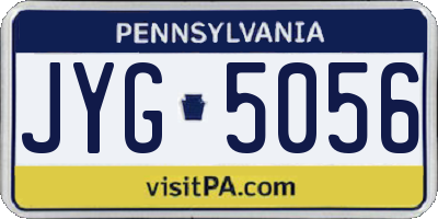 PA license plate JYG5056