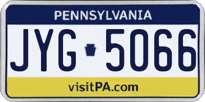 PA license plate JYG5066