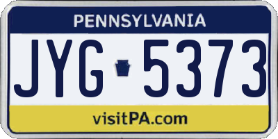 PA license plate JYG5373