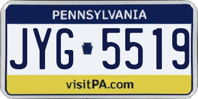 PA license plate JYG5519