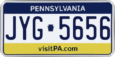 PA license plate JYG5656