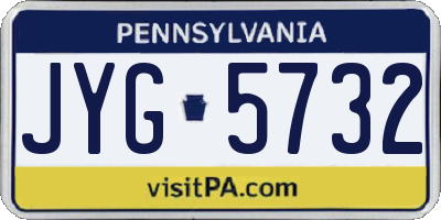 PA license plate JYG5732