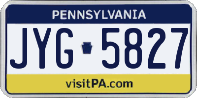 PA license plate JYG5827