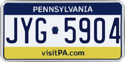PA license plate JYG5904