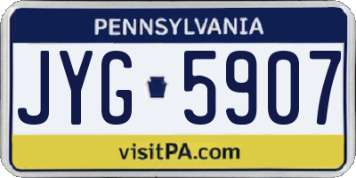 PA license plate JYG5907