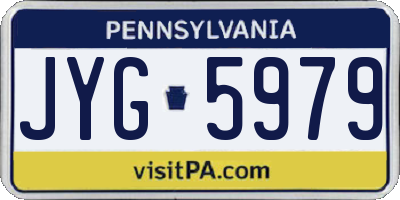 PA license plate JYG5979