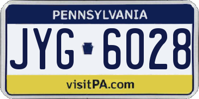 PA license plate JYG6028