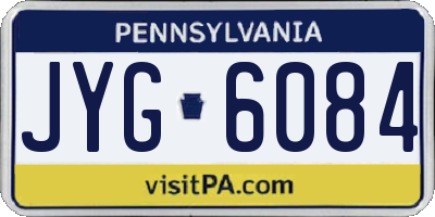 PA license plate JYG6084