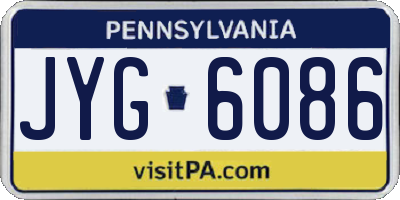 PA license plate JYG6086