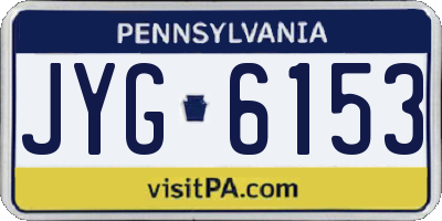 PA license plate JYG6153