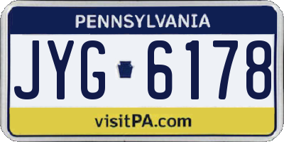 PA license plate JYG6178