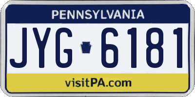 PA license plate JYG6181