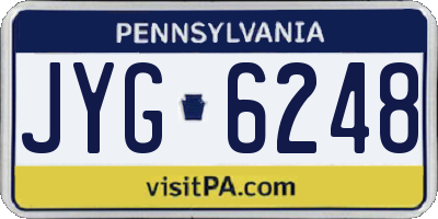 PA license plate JYG6248