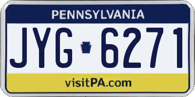 PA license plate JYG6271