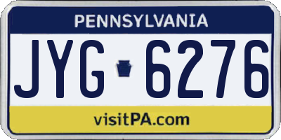 PA license plate JYG6276