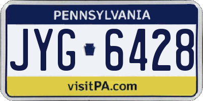 PA license plate JYG6428
