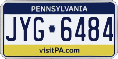 PA license plate JYG6484