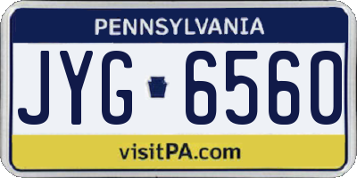 PA license plate JYG6560