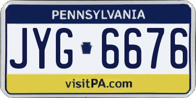PA license plate JYG6676