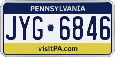 PA license plate JYG6846