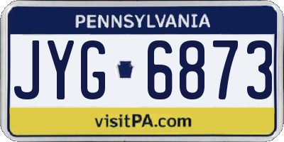 PA license plate JYG6873