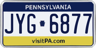 PA license plate JYG6877