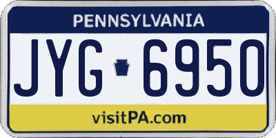 PA license plate JYG6950