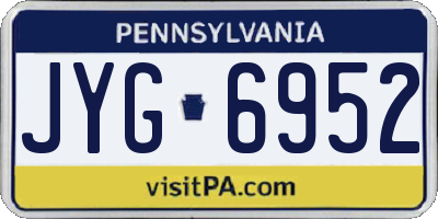 PA license plate JYG6952