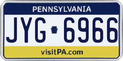 PA license plate JYG6966
