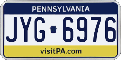 PA license plate JYG6976