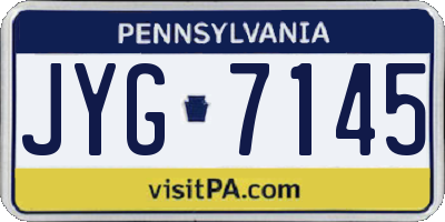 PA license plate JYG7145