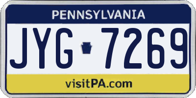 PA license plate JYG7269