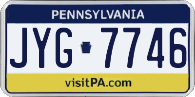 PA license plate JYG7746