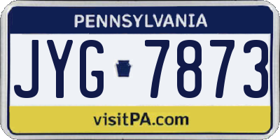 PA license plate JYG7873