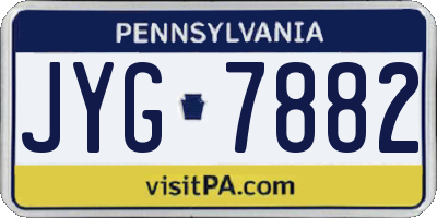 PA license plate JYG7882